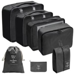 Kit 7 Necessaires Organizadoras para Mala de Viagem