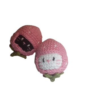 Chaveiro Morango SK Amigurumi em Crochê