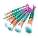 Kit 10 Pincéis Cauda de Sereia para Maquiagem