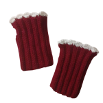 Luvas sem dedo SK em crochê - Vermelha