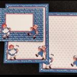Papel de Carta Raggedy Ann & Andy Azul